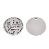 Non-Tarnish 201 Stainless Steel Pendants STAS-T064-38P-15-1