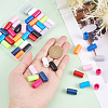   48Pcs 12 Colors Plastic Screw Clasps FIND-PH0004-17-5