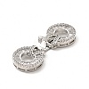 Rack Plating Brass Pave Clear Cubic Zirconia Fold Over Clasps KK-G458-05P-3