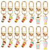 14Pcs 7 Styles Drink Alloy Enamel Pendant Decorations KEYC-PH01568-1