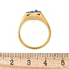 Heart Natural Lapis Lazuli Finger Rings RJEW-D303-01G-03-3