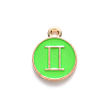 Alloy Enamel Pendants ENAM-S124-01B-06I-2