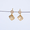 Elegant Brass Pave Clear Cubic Zirconia Stud Earrings OC6724-3