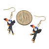 304 Stainless Steel MIYUKI Glass Seed Beads Bird Dangle Earrings EJEW-MZ00555-02-4