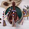 Crafans 4Pcs 2 Style Independence Day Theme Hemp Rope Tassels Pendant Decorations HJEW-CF0001-19-12