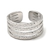 Non-Tarnish 304 Stainless Steel Open Cuff Rings RJEW-Z018-33P-2