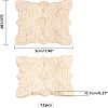 Natural Solid Wood Carved Onlay Applique Craft WOOD-FH0001-35-2