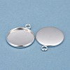 304 Stainless Steel Pendant Cabochon Settings X-STAS-F191-14S-G-2