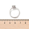 Rhodium Plated 925 Sterling Silver Moissanite Adjustable Rings for Women RJEW-U038-05P-5