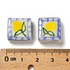 Printed Handmade Porcelain Beads LAMP-D303-06F-01-4