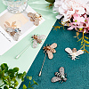6Pcs 6 Styles Alloy Rhinestone Cabochons FIND-SC0009-45-4