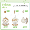 30Pcs 3 Styles Wood Pendant Locking Stitch Markers HJEW-NB00321-2