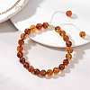 Natural Amber Beads Braided Bead Bracelets for Women Men BJEW-JB13469-1