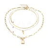 Pendant & Paperclip Chain Necklaces Sets NJEW-JN02761-1