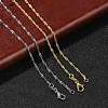 1.5mm Rack Plating Brass Singapore Chain Necklaces for Women Men MAK-L044-22G-1