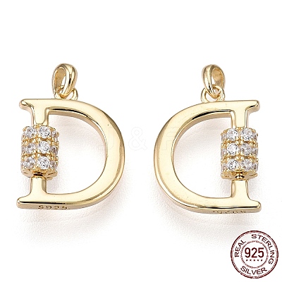 925 Sterling Silver Micro Pave Cubic Zirconia Charms STER-T004-12G-1