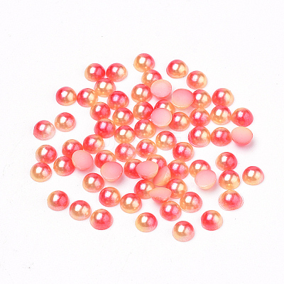 Imitation Pearl Acrylic Cabochons OACR-R063-6mm-14-1