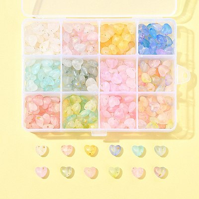 360Pcs 11 Colors Frosted Transparent Acrylic Beads OACR-FS0002-30-1