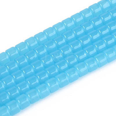 Imitation Jade Glass Beads Strands GLAA-N065-4x4mm-B03-1