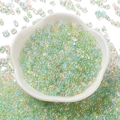 AB Color Plated Glass Seed Beads SEED-L011-06B-07-1