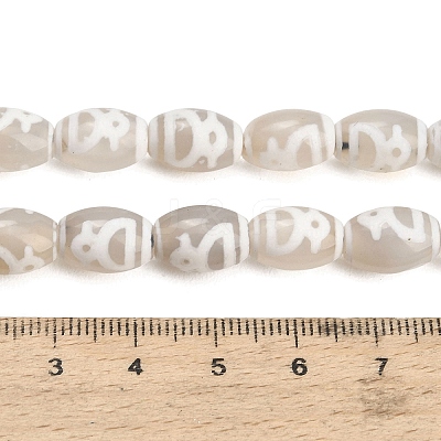 Tibetan Style dZi Beads Strands GG-CBA4812-C02-8X12MM-1