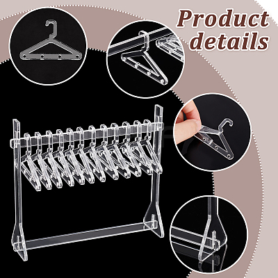 1 Set Transparent Acrylic Earring Display Stands EDIS-PH0001-55A-1