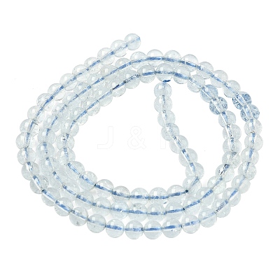 Natural Aquamarine Beads Strands G-P576-4mm-01B-1