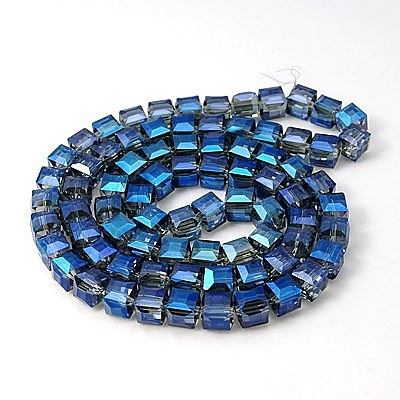 Electorplated Glass Beads EGLA-E006-3L-1