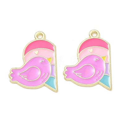 Alloy Enamel Pendants AL-CBA292F-01K-G-1