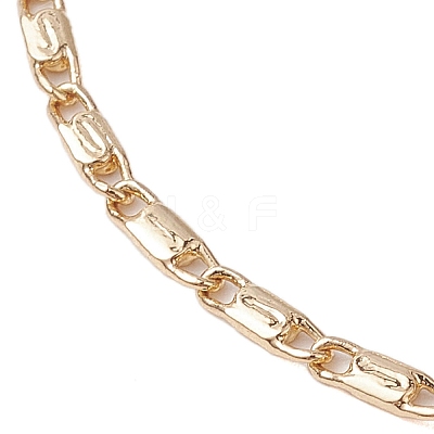 Brass Twisted Link Chain Necklaces NJEW-JN04866-1