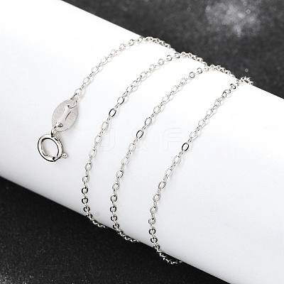 Anti-Tarnish Rhodium Plated 925 Sterling Silver Necklaces STER-M034-32B-1