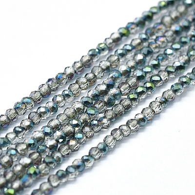 Electroplate Glass Beads Strands X-GLAA-F079-A-HP04-1