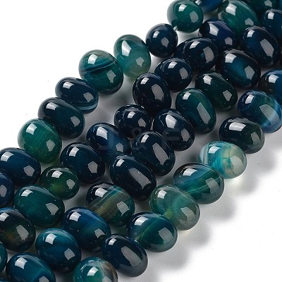 Natural Agate Beads Strands G-G021-03B-17-1
