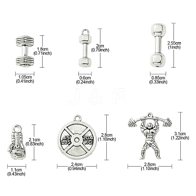 DIY Sport Theme Tibetan Style Alloy Making Finding Kit DIY-YW0008-72-1