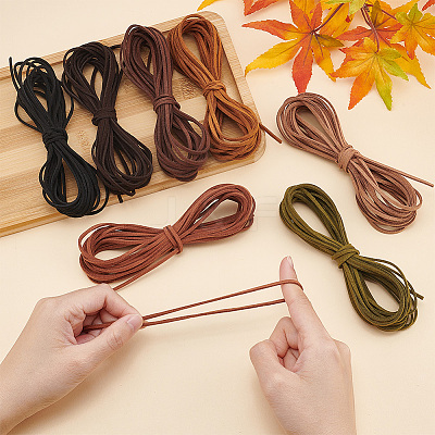 7 Bundles 7 Colors Faux Suede Cord LW-PH0002-22-1