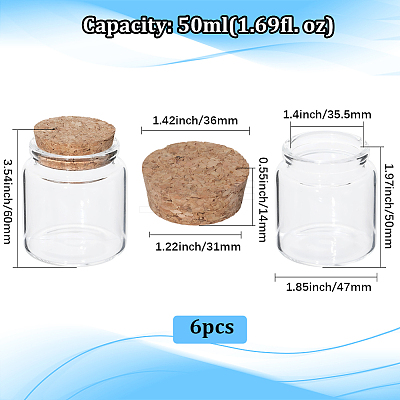 Glass Jar Glass Bottles Bead Containers AJEW-SP0003-91B-1
