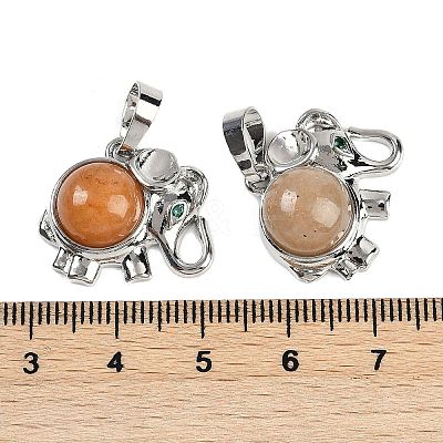 Natural Yellow Aventurine Pendants G-I374-A-P12-1