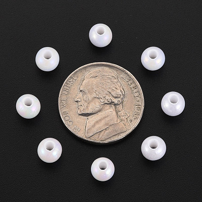 Opaque Acrylic Beads MACR-S370-D6mm-01-1