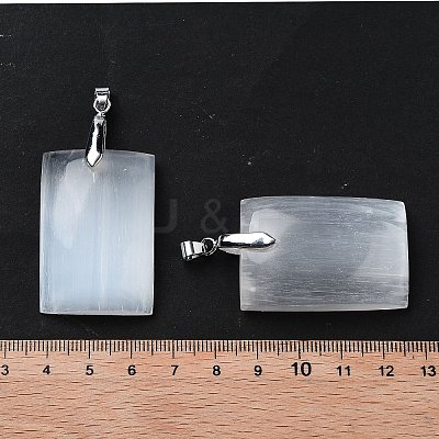 Natural Selenite Big Pendants G-M091-01E-1