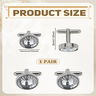 1 Pair Brass Cufflinks BUTT-LP0002-03P-02-1