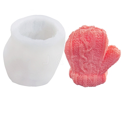 DIY Woolen Glove Candle Silicone Molds DIY-Z014-10-1