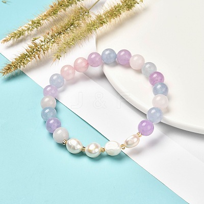 Stone Stretch Bracelet for Girl Women BJEW-JB06810-1