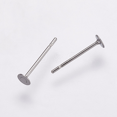 Tarnish Resistant 304 Stainless Steel Stud Earring Settings X-STAS-K146-009-3mm-1