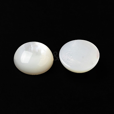 Natural White Shell Cabochons X-SSHEL-M022-01C-1