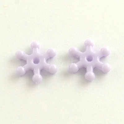 Opaque Snowflake Acrylic Beads SACR-Q106-18-1