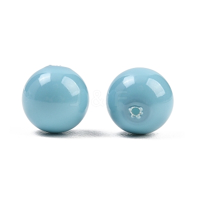 Electroplate Opaque Glass Beads GLAA-A044-01B-1
