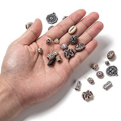 Mixed Antique Style Acrylic Beads X1-MACR-R546-01-1