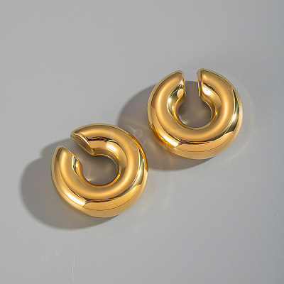 304 Stainless Steel C-Shaped Cuff Earrings BL2447-1