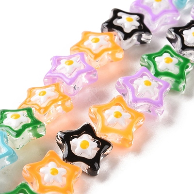 Transparent Glass Beads Strands LAMP-K037-07E-1