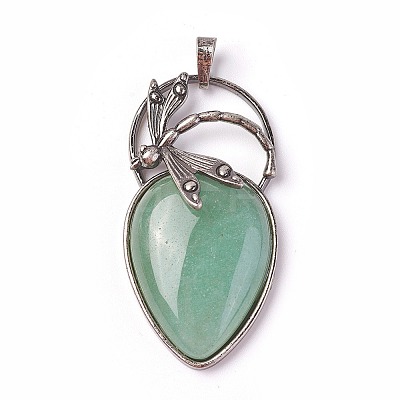 Natural Green Aventurine Pendants X-G-I220-G02-1